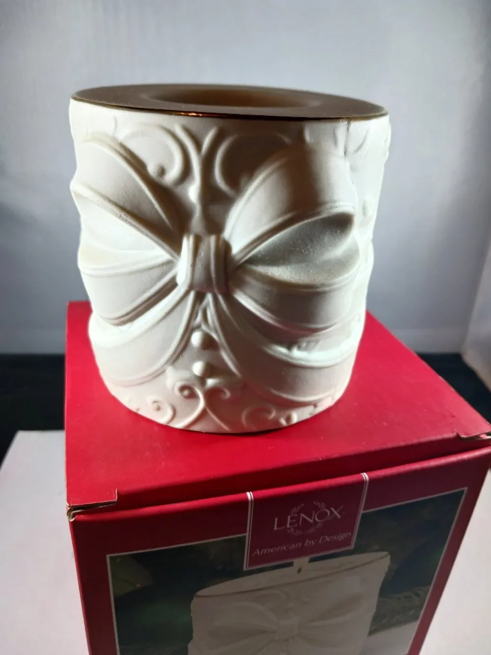 Lenox Radiant Light Bow Votive 3.25